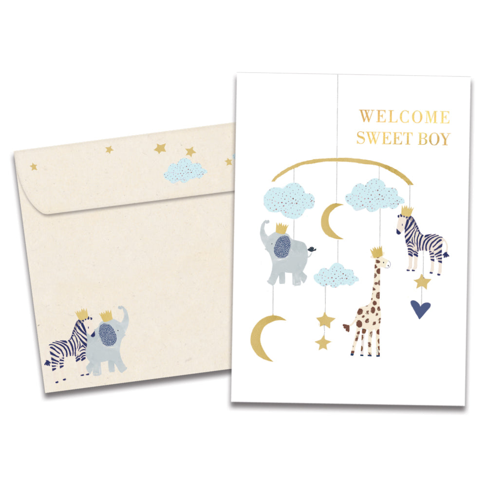 Welcome Sweet Boy Single Card
