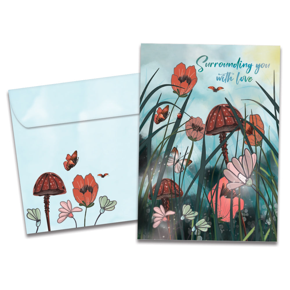 Surrounding with Love Single Card