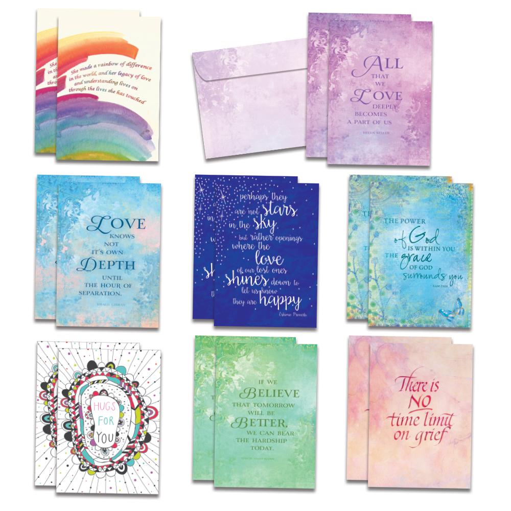 Gentle Thoughts of Sympathy & Support Card Assorted 16 pack