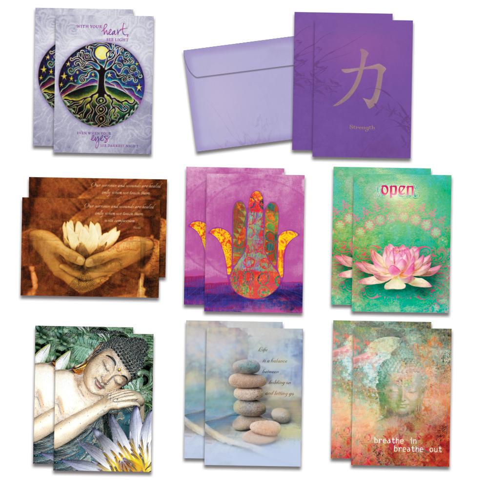 Mind, Body, Soul Support & Encouragement Card Assorted 16 pack