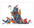Load image into Gallery viewer, Cat Bird Christmas Christmas 12 Pack
