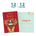 Load image into Gallery viewer, Merry Bright Reindeer Holiday 12 Pack
