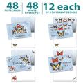 Load image into Gallery viewer, Blue Butterfly Sympathy 48 Pack
