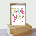 Load image into Gallery viewer, Flowery Thanks 4x6 Thank You Bamboo Box Notecard Sets
