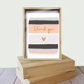 Load image into Gallery viewer, Coral and Gold Thanks 4x6 Thank You Bamboo Box Notecard Sets
