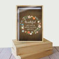Load image into Gallery viewer, Thankful Wreath 4x6 Thank You Bamboo Box Notecard Sets
