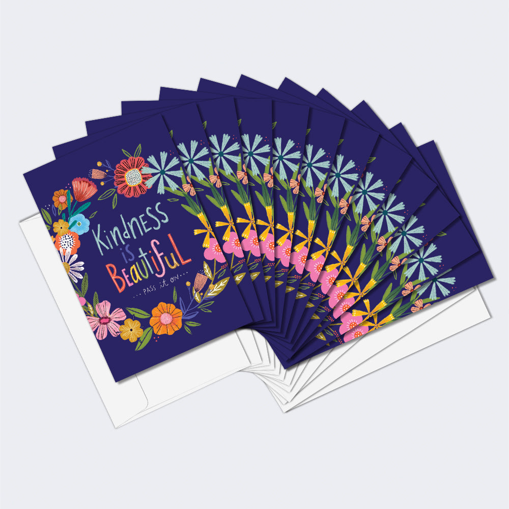 Kindness is Beautiful Thank You Notes 12 Pack
