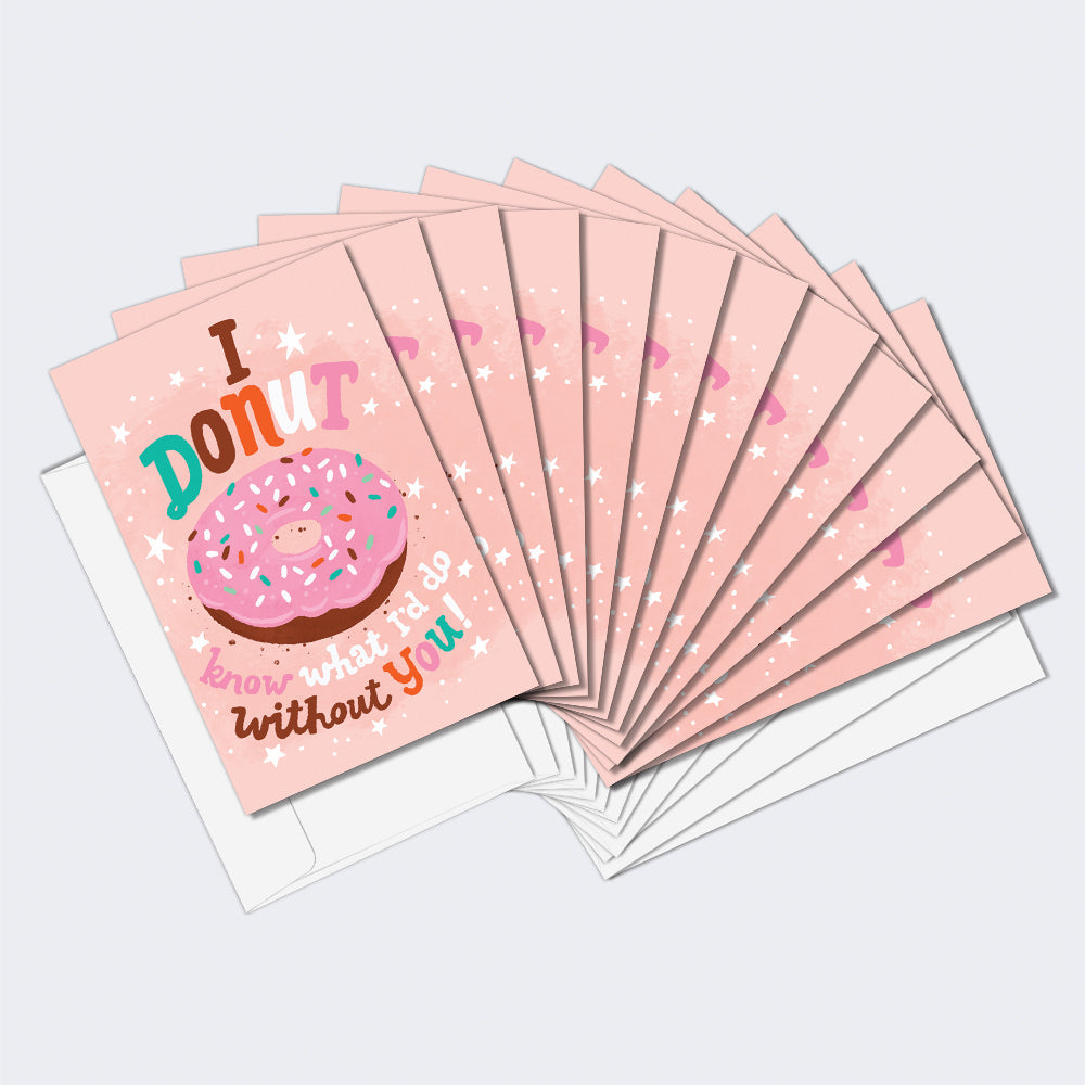 Frosted Donut Thank You Notes 12 Pack