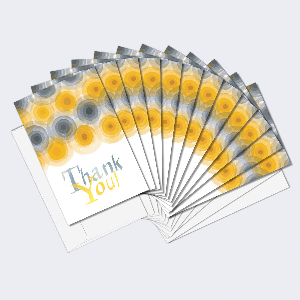 Watercolor Thank You Notes 12 Pack