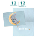 Load image into Gallery viewer, Blue Elephant Baby Shower 4 12 Pack
