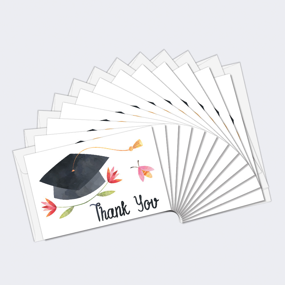 Watercolor Florals Graduation 3 12 Pack