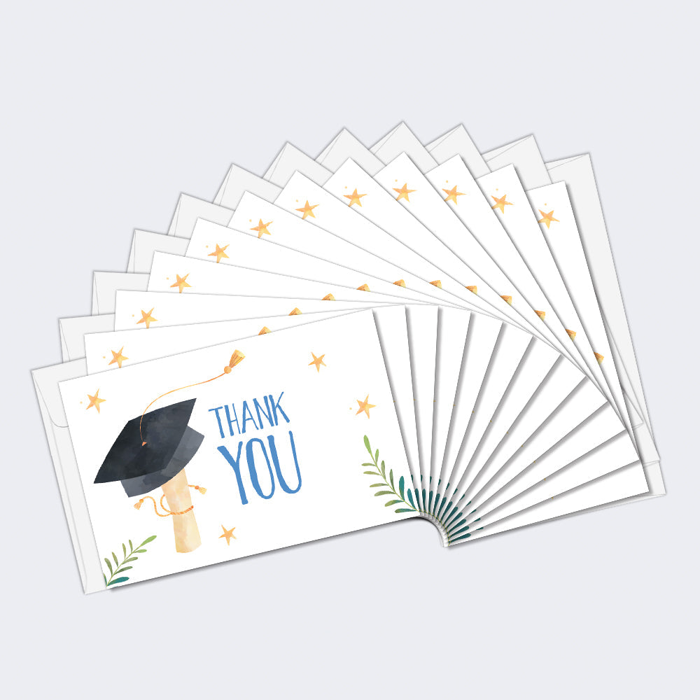 Watercolor Stars Graduation 4 12 Pack