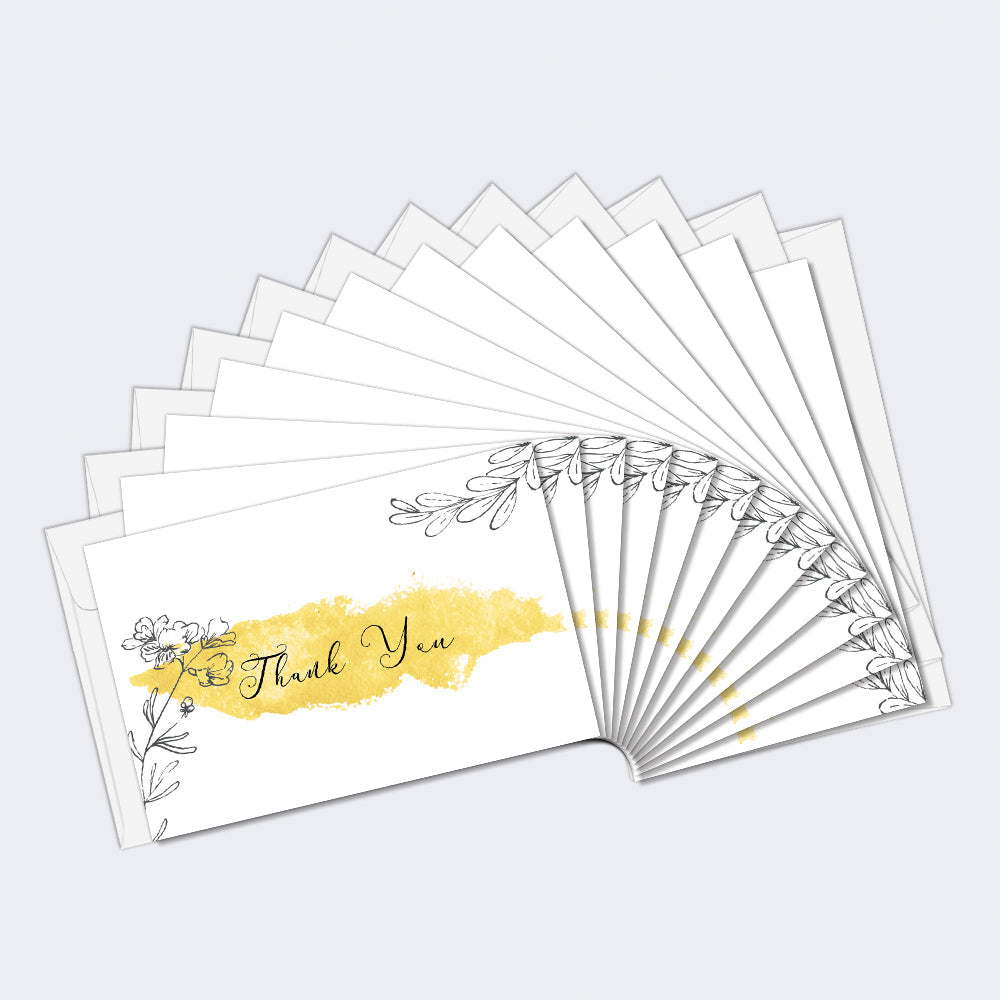 Gold Floral Sympathy 4 12 Pack