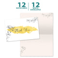 Load image into Gallery viewer, Gold Floral Sympathy 4 12 Pack
