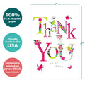 Load image into Gallery viewer, Flowery Thanks 12 Pack Thank You Notes
