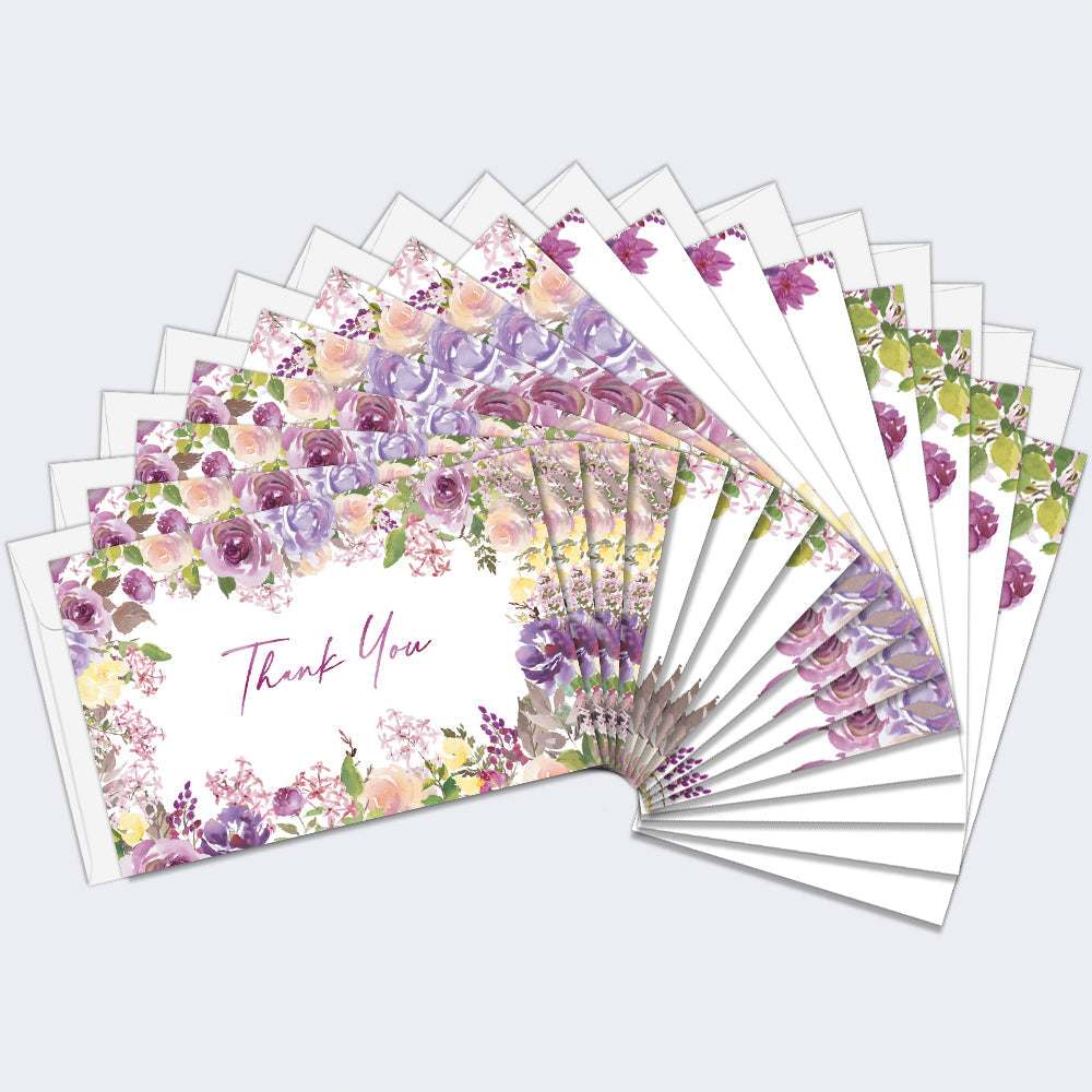 Purple Floral Wedding 16 Pack