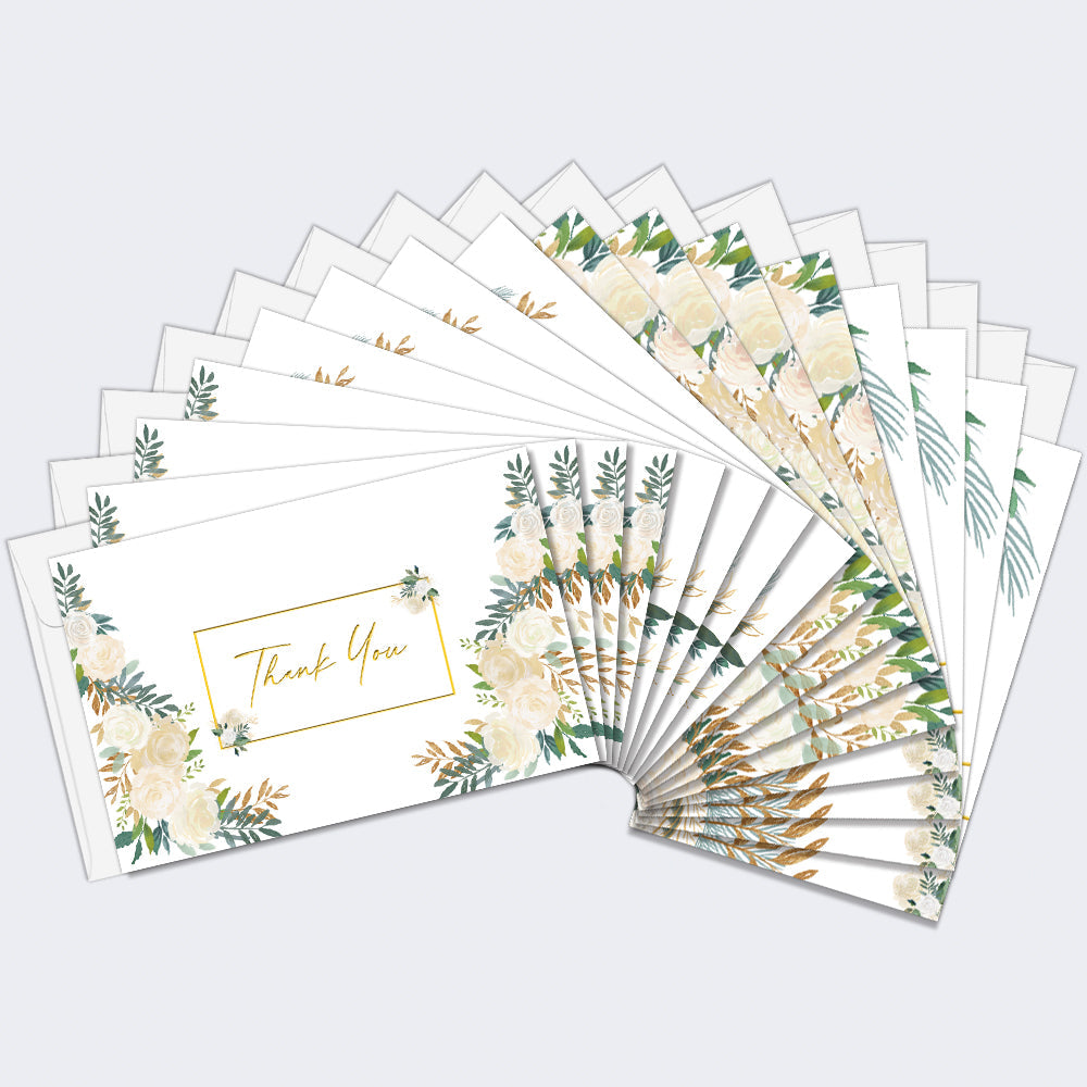 White Floral Wedding 16 Pack