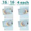 Load image into Gallery viewer, Blue Elephant Baby Shower 16 Pack
